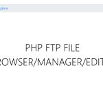 PHP FTP File Browser / Manager / Editor