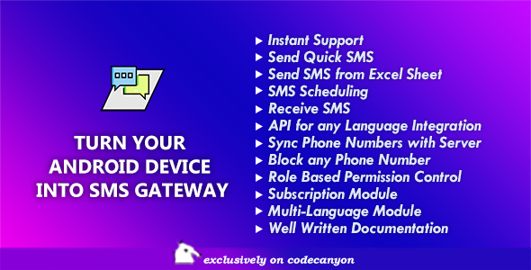 Mobile SMS Gateway - Turn Your Android Device into SMS Gateway